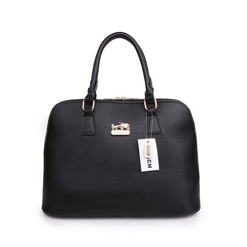 Coach City In Logo Large Black Satchels BLB | Women